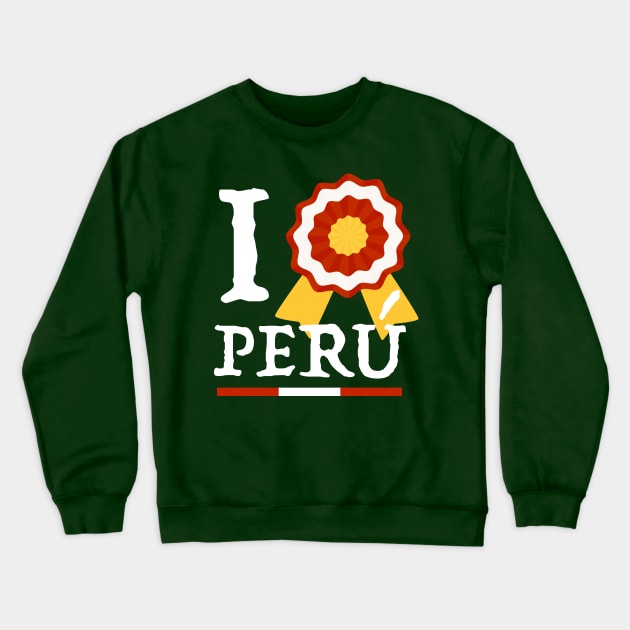 I love Peru - Te Amo Peru - Escarapela Crewneck Sweatshirt by verde